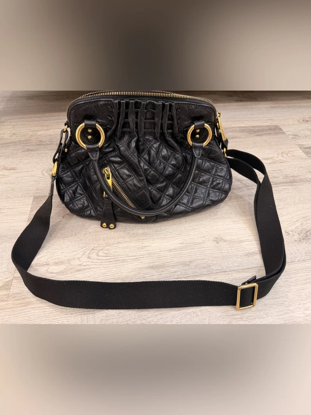 Vintage Marc Jacob’s Black Quilted Leather Top-Handle Women's Bag